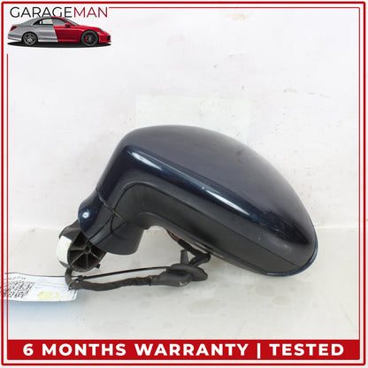 2010-2013 Porsche Panamera 970 Left Side Door Rear View Mirror Blue Metallic OEM