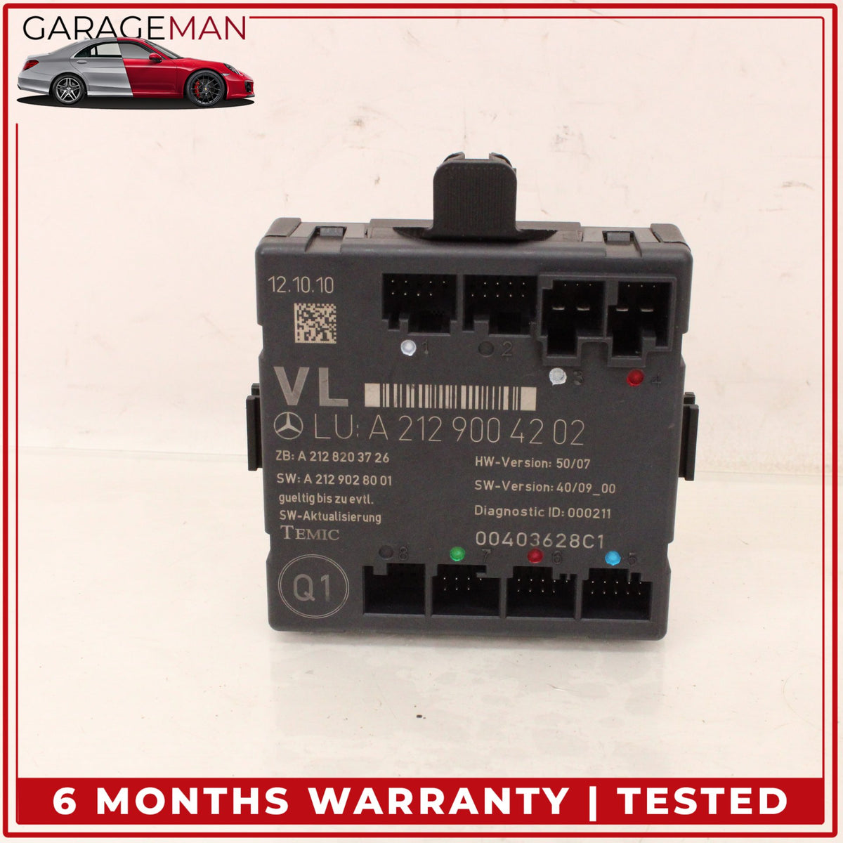 2008-2018 Mercedes W212 E350 Front Left Side Door Control Module 2129004202 OEM