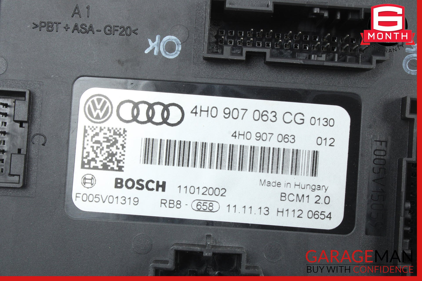2012-2018 Audi S7 On Board Supply Body Control Module Unit 4H0907063CG OEM