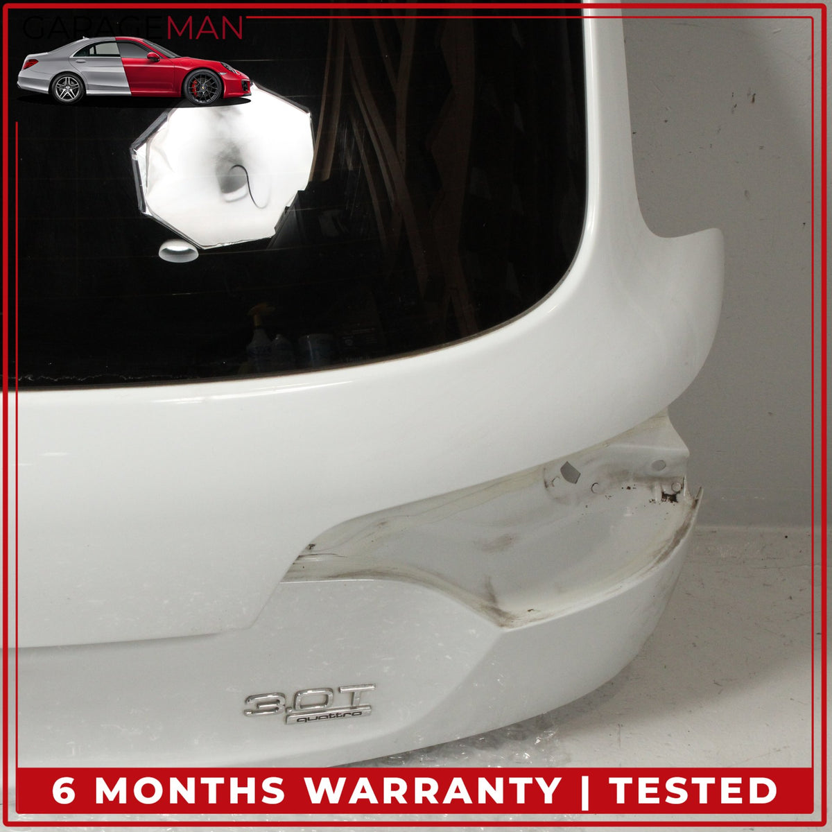 2007-2015 Audi Q7 4L Rear Trunk Lid Panel Assembly Glacier White Metallic OEM