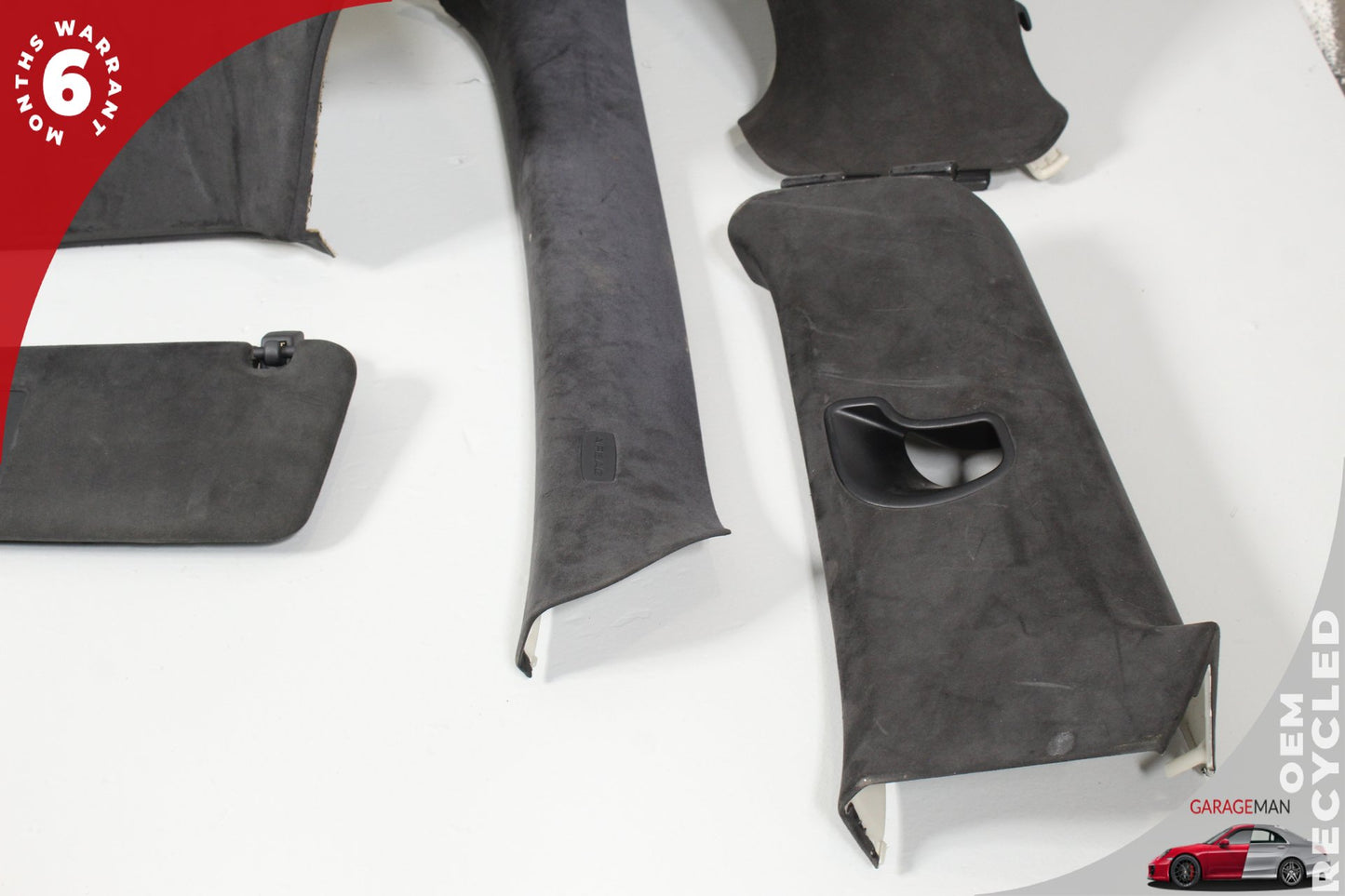 2011-2014 Porsche Cayenne 92A Headliner Pillar Trim Panel Cover Set Black 95855552402