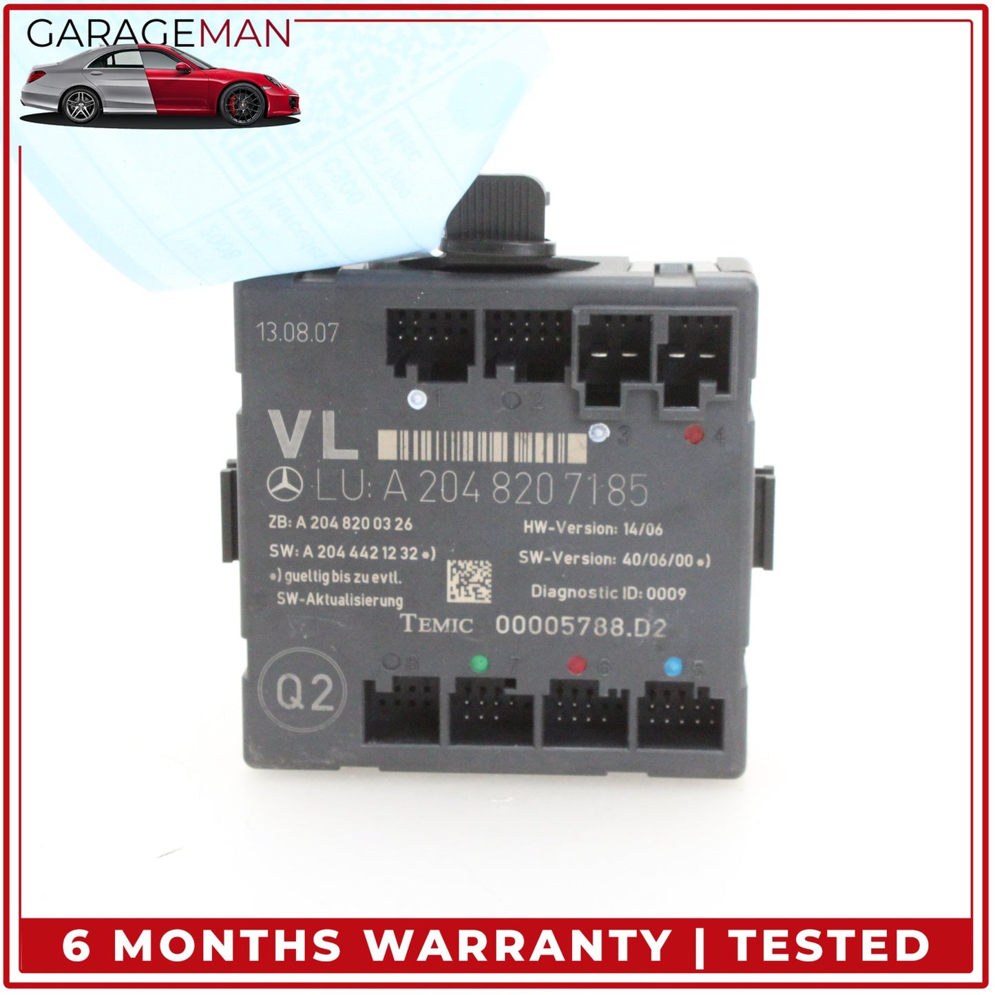 2008-2018 Mercedes-Benz C300 w204 Sedan Front Left Driver Side Door Control Module Unit 2048207185 OEM