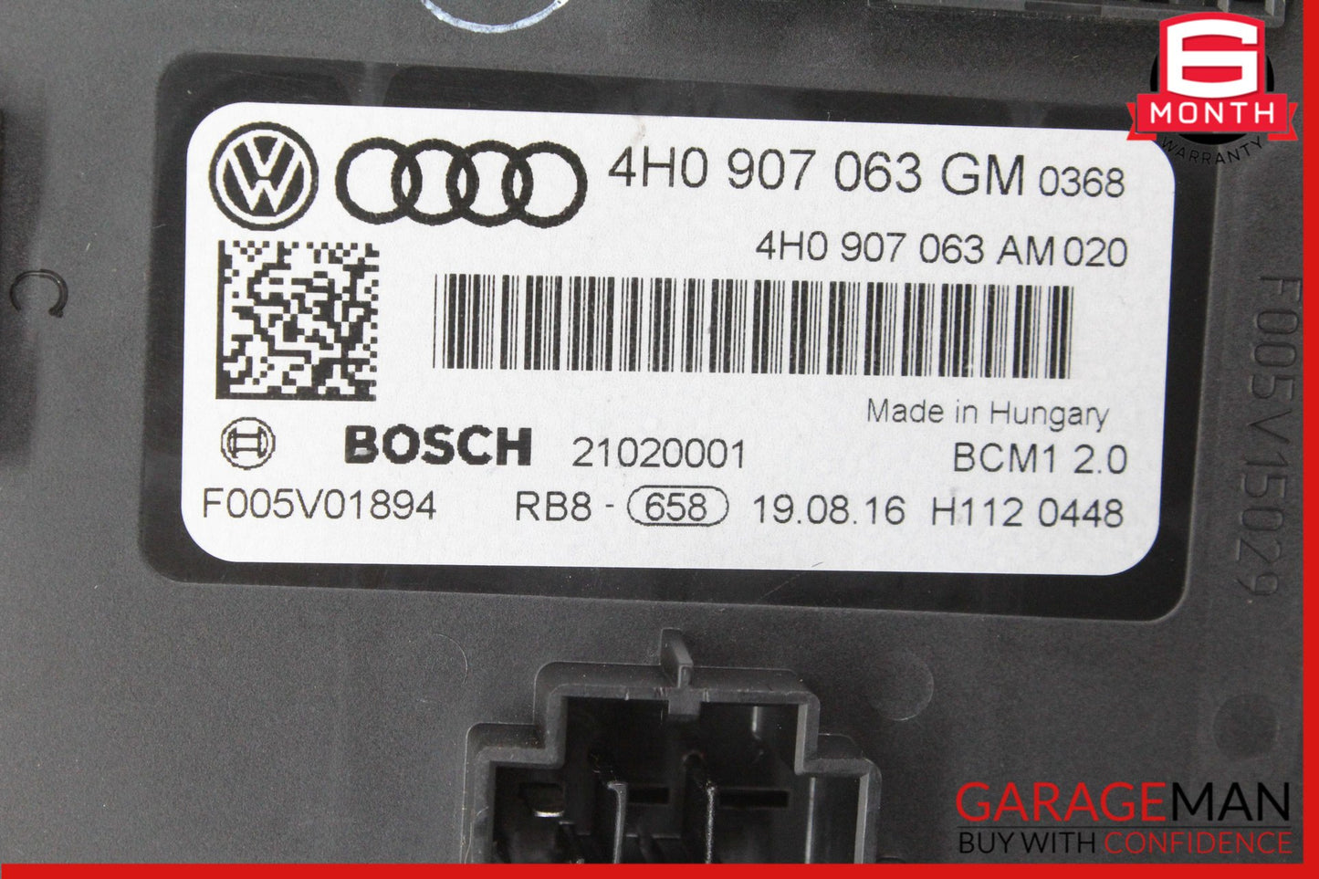 2012-2018 Audi A6 A7 On Board Supply Body Control Module 4H0907063GM OEM