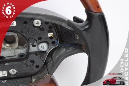 2007-2010 Mercedes W221 S550 Steering Wheel w/ Paddle Shifters Wood OEM