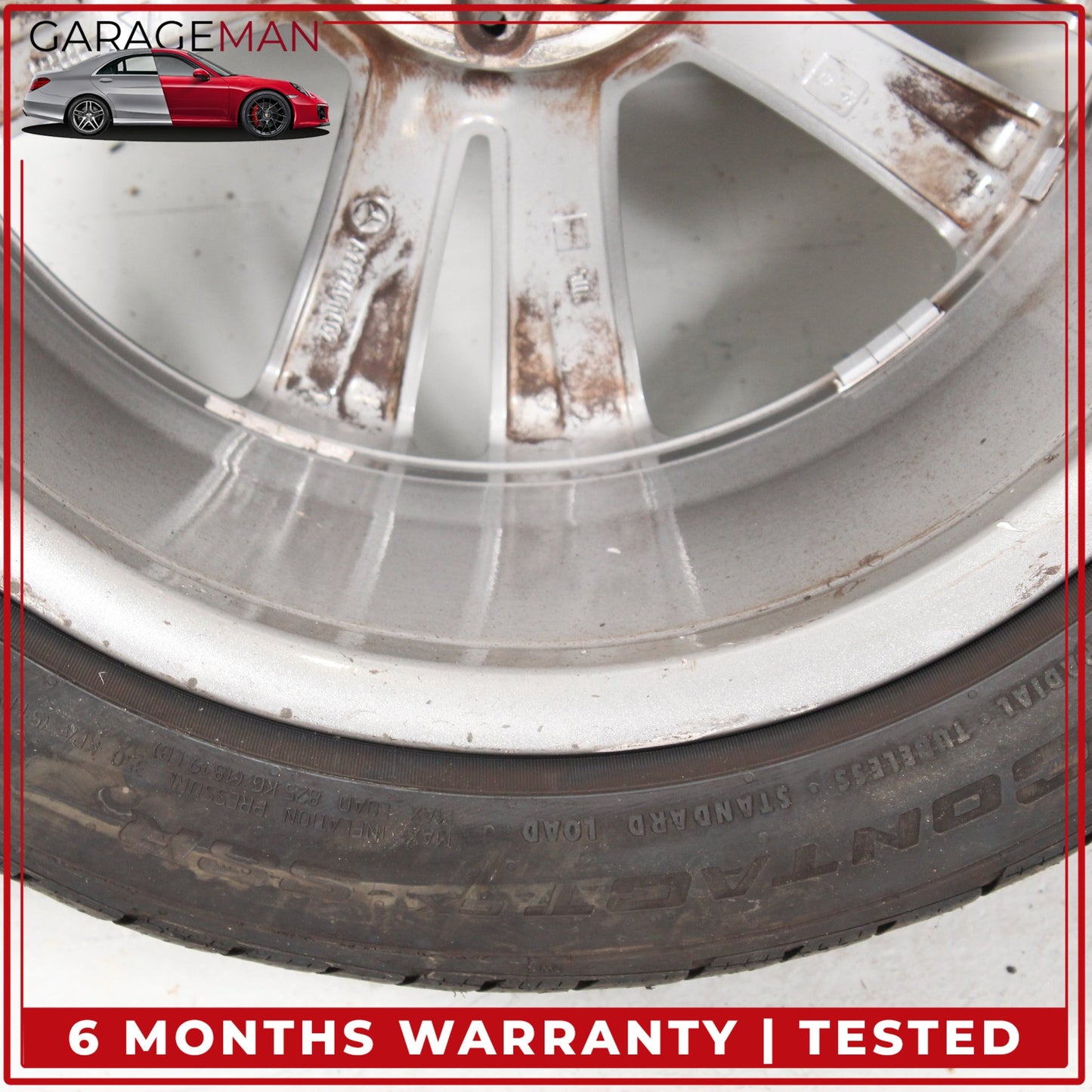 2014-2017 Mercedes W222 S550e S600 Rear Wheel Rim w/ Tire 9.5JX19H2 ET43.5 OEM