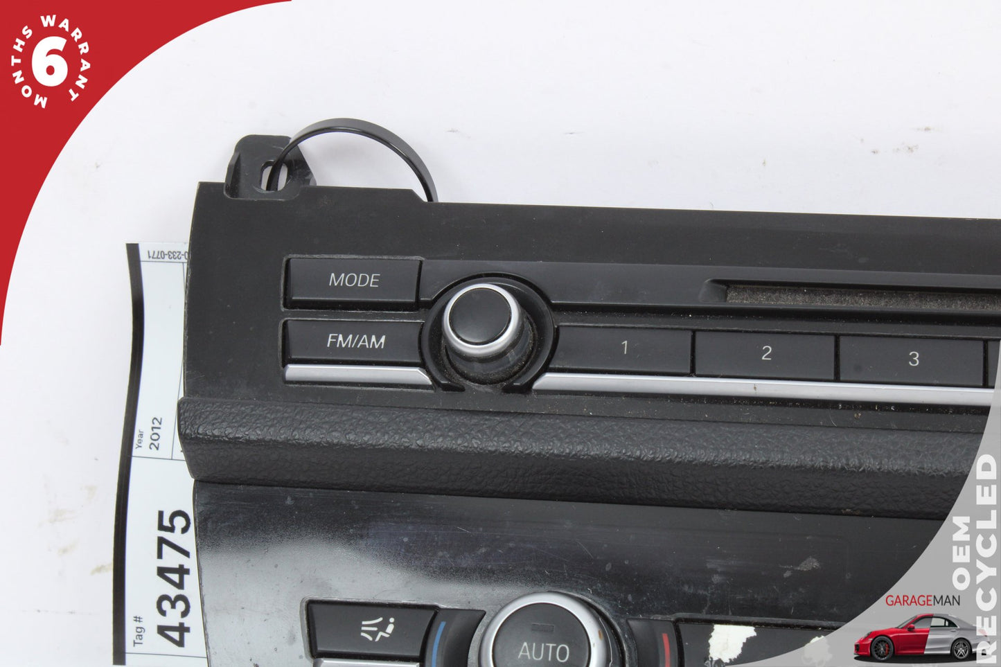 2011-2016 BMW 550i F10 Sedan AC Temperature Climate Control Panel 9263748