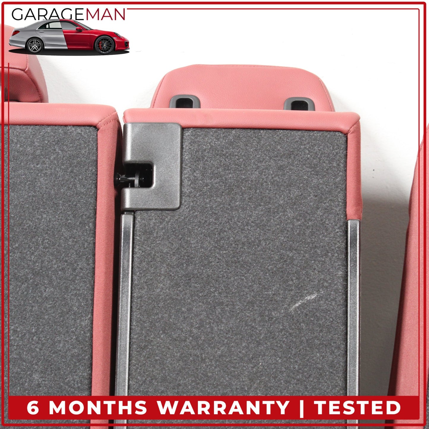 2019-2025 BMW 330i Rear Left and Right Upper Seat Cushion w/ Arm Rest Red OEM