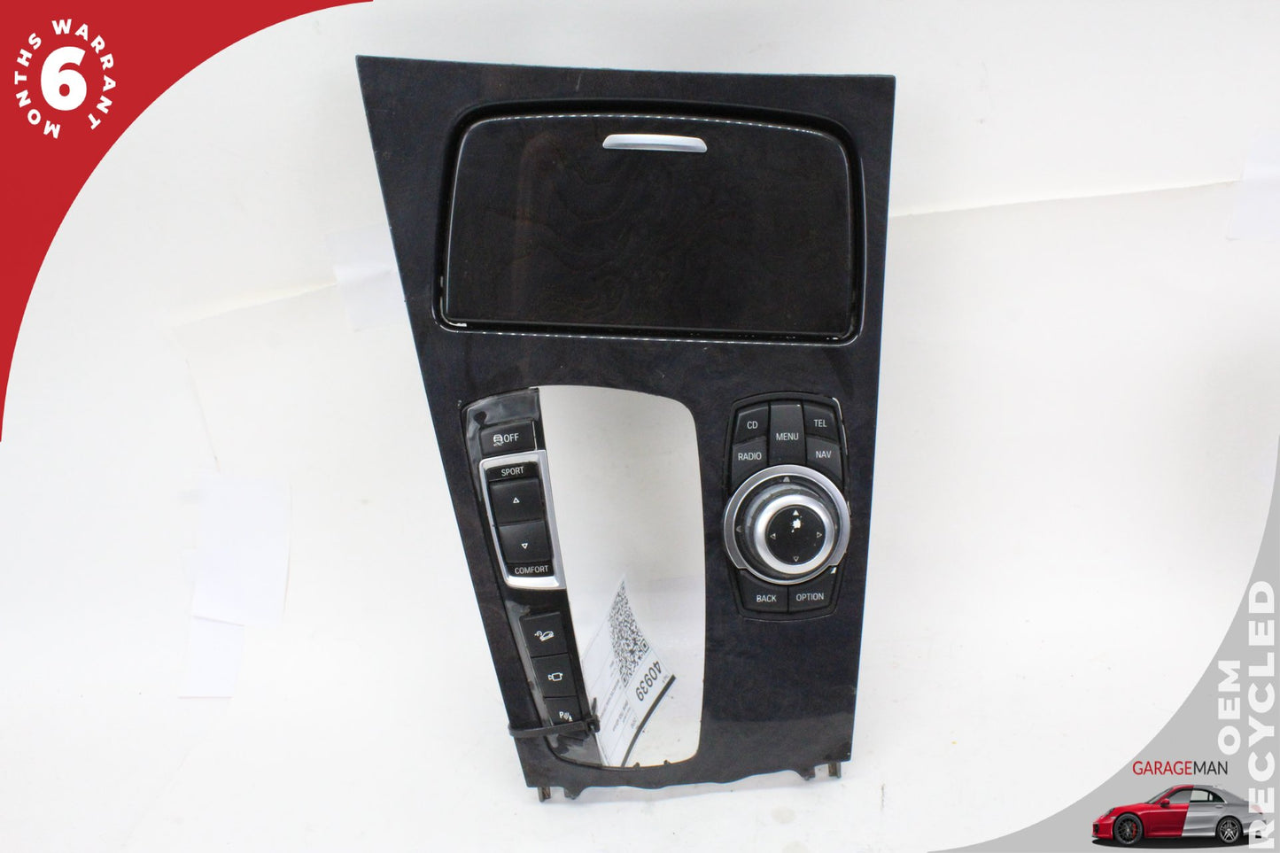 2009-2015 BMW 750i Front Center Cupholder w/ Switches & Trim Cover 9113863 OEM