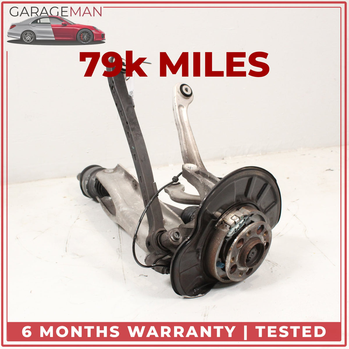 2007-2013 Mercedes W216 CL550 S550 Rear Left Spindle Knuckle Wheel Hub Set OEM