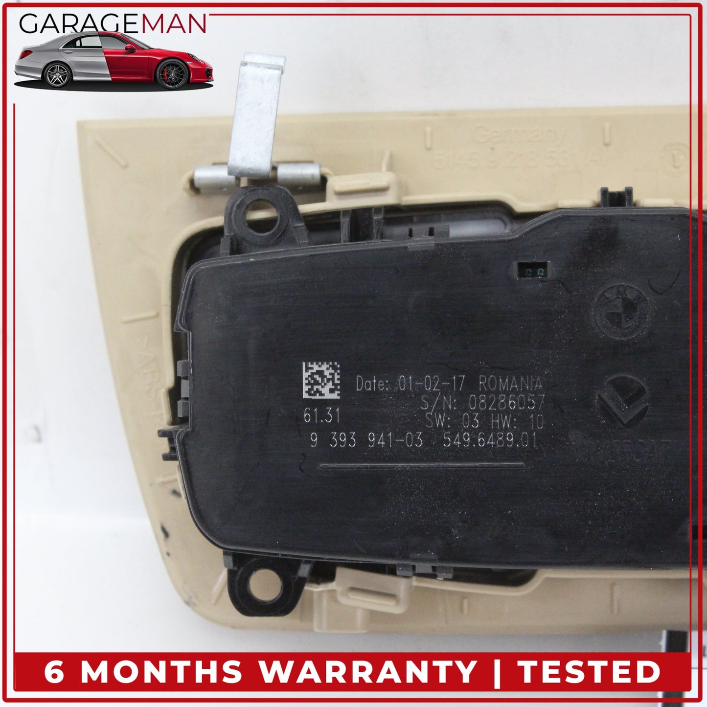 2012-2020 BMW 430i F36 Headlight Control Switch Panel w/ Trim Beige 9393941 OEM