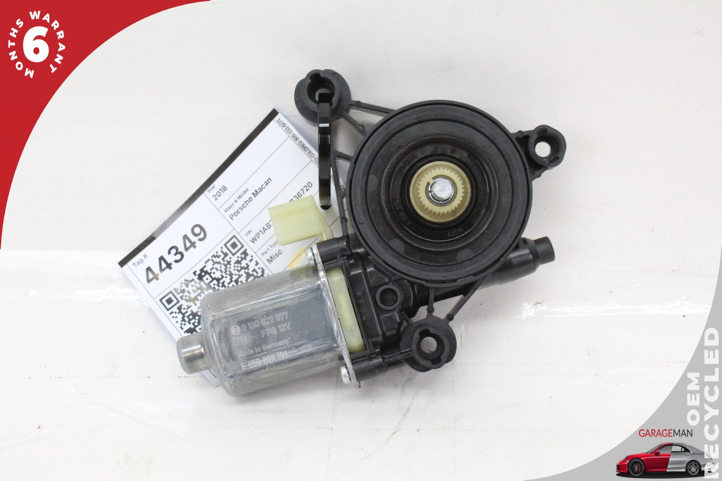 2015-2024 Porsche Macan 95B Front Left Window Regulator Motor 5Q0959801C OEM