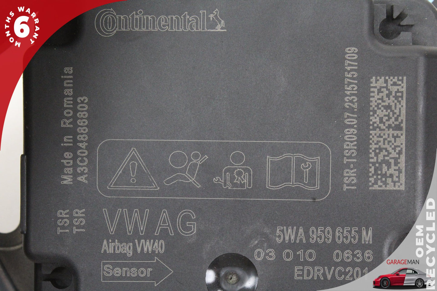 2022-2024 Audi A3 S3 RS3 Airbag Sensor SRS Control Module 5WA959655M OEM