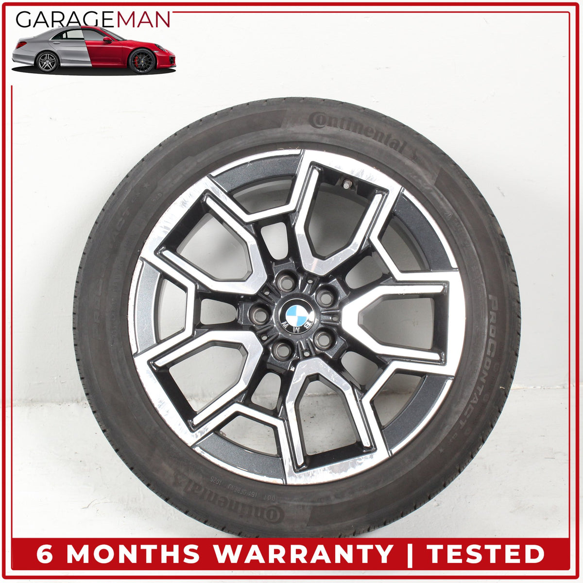 2023-2025 BMW X1 X2 Front or Rear Wheel Rim 8JX19H2 ET46 w/ Continental Tire OEM