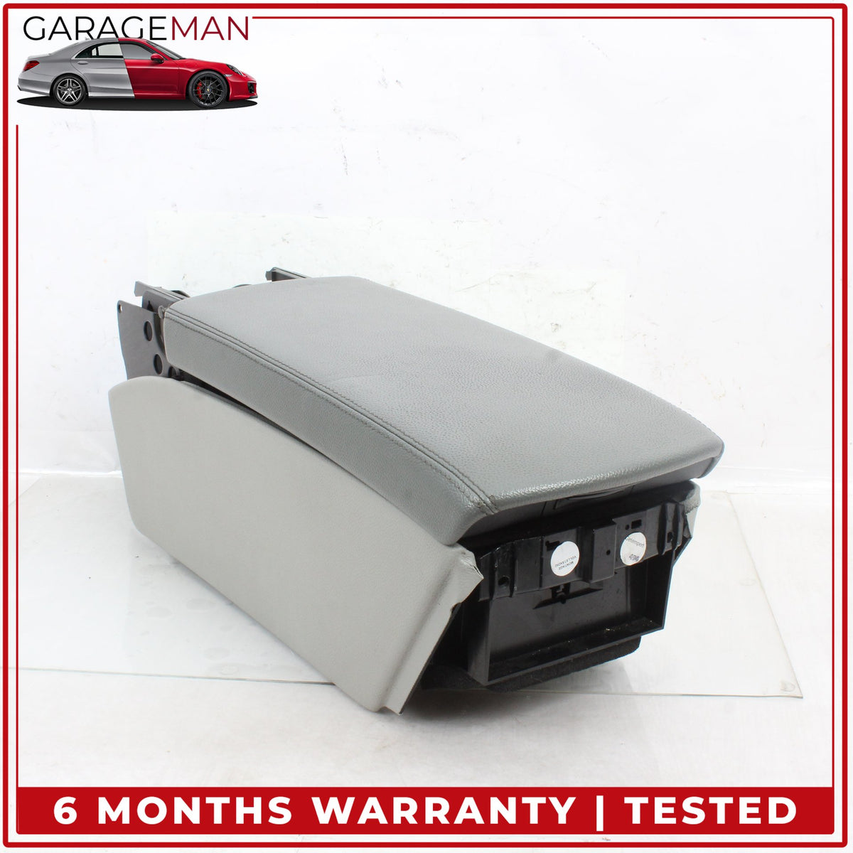 2003-2006 Mercedes R230 SL500 Front Center Console Armrest Arm Rest Gray OEM