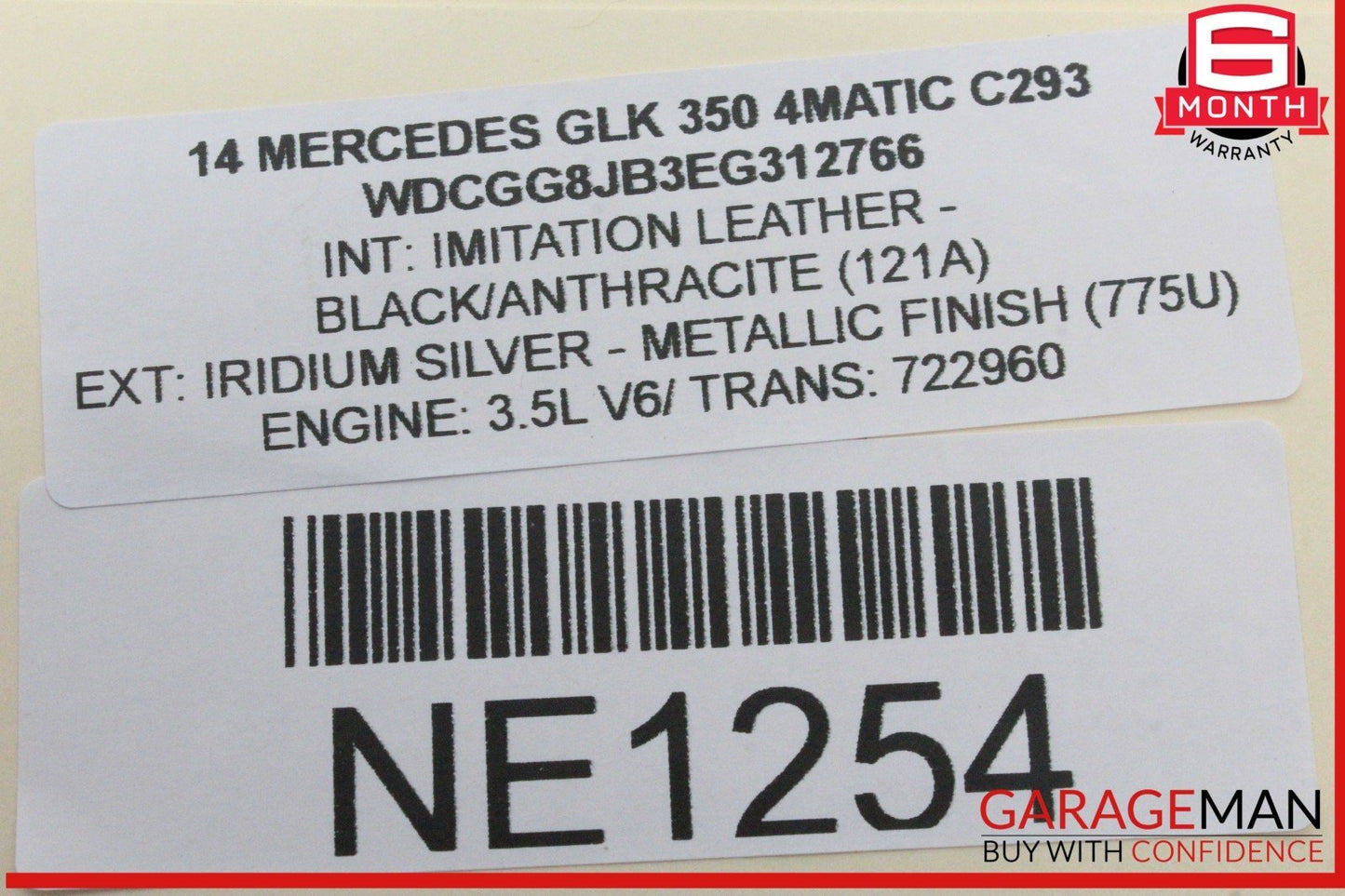10-15 Mercedes X204 GLK350 Left Driver Side Roof Curtain Airbag Air Bag OEM