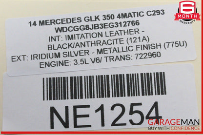 10-15 Mercedes X204 GLK350 Left Driver Side Roof Curtain Airbag Air Bag OEM