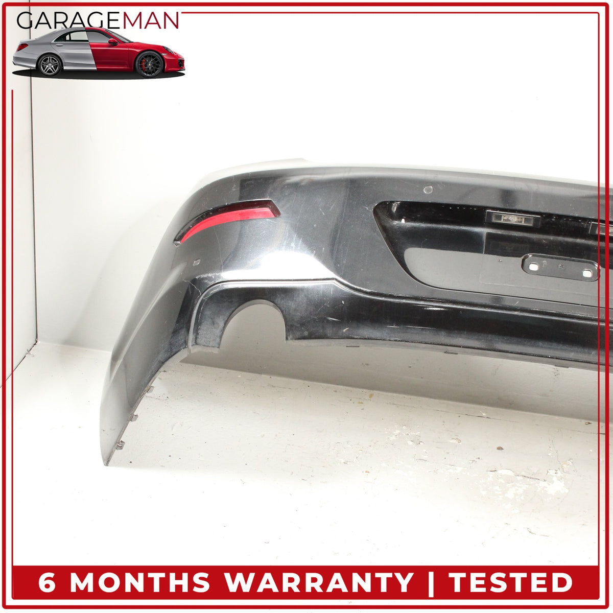 2012-2019 BMW 640i 650i F12 Rear Bumper Cover Panel Black Metallic OEM