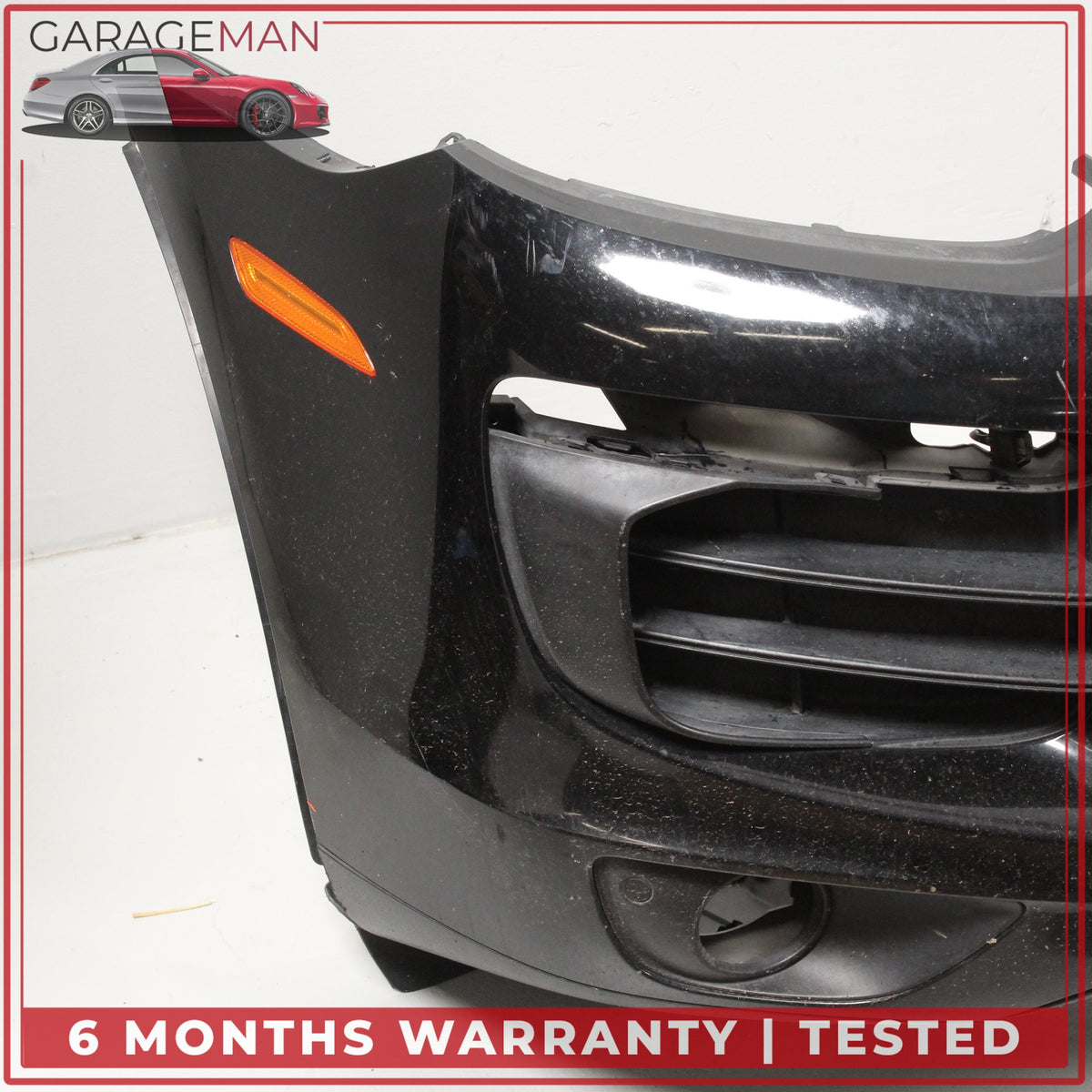 2015-2018 Porsche Cayenne 958 Front Bumper Cover Assembly Black OEM