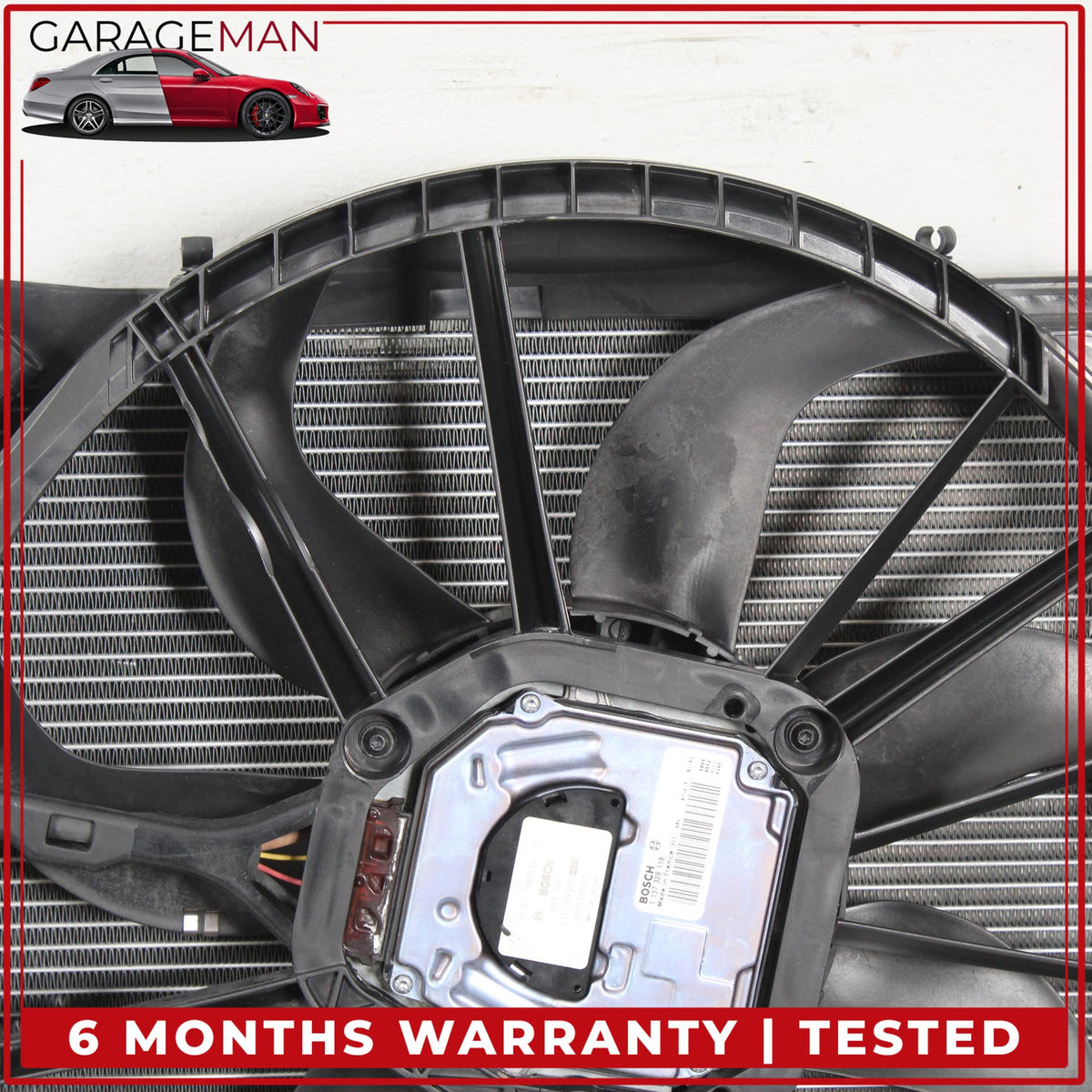 2007-2011 BMW 335i E90 Engine Radiator Cooling Fan Motor Assembly OEM w/ VRSF Intercooler