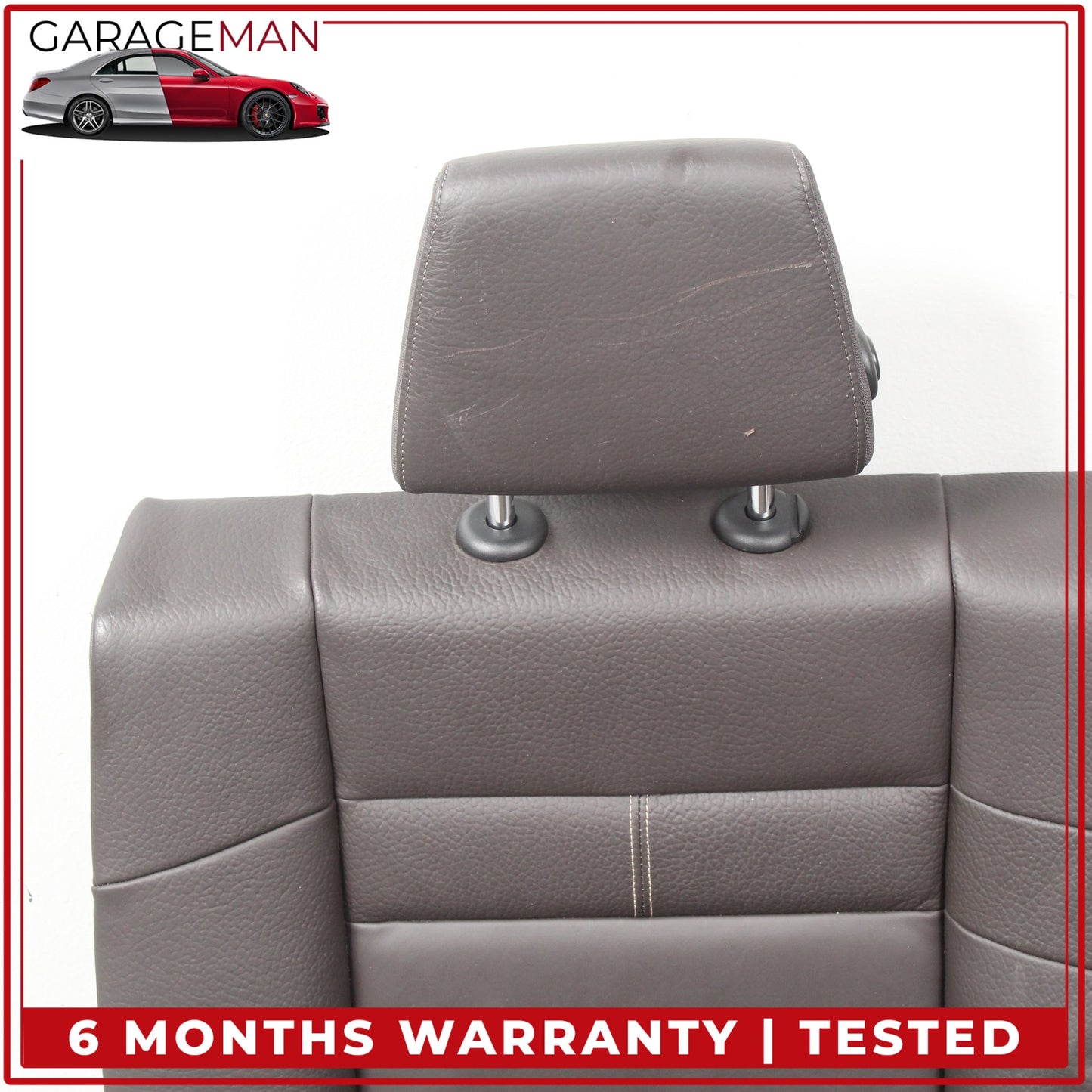 2014-2021 BMW i3 Rear Upper and Lower Seat Bench Cushion w/ Headrest Brown OEM