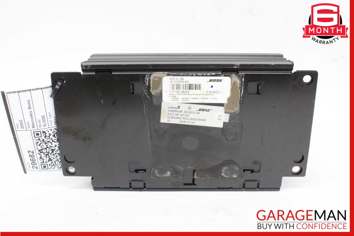 2003-2004 Mercedes-Benz SL500 R230 Convertible Amplifier 2308200189 OEM