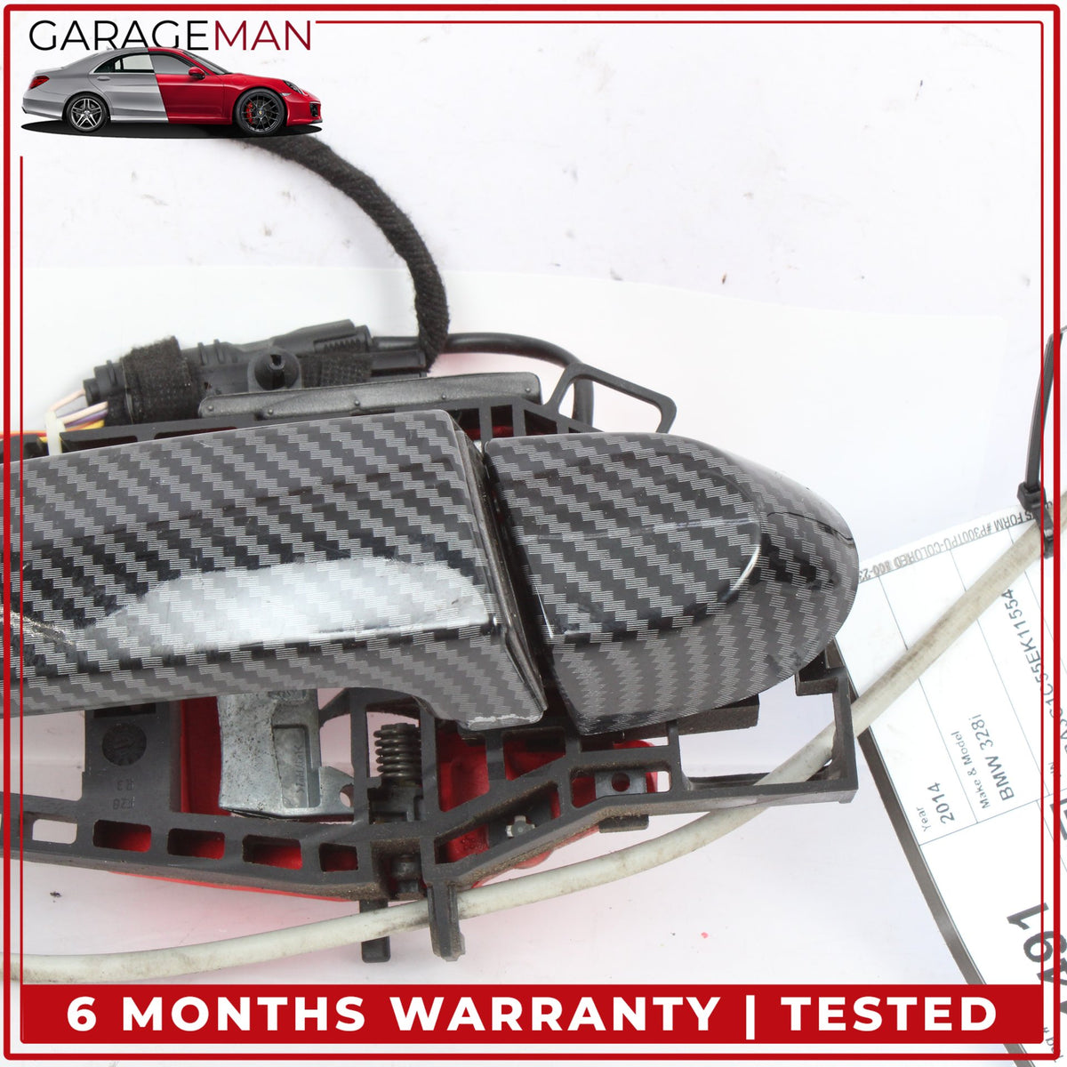 2012-2018 BMW 328i F30 Front Right Exterior Door Handle Carbon Fiber 7321640 OEM