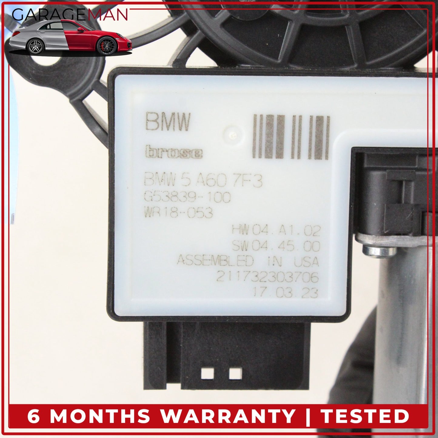 2019-2025 BMW 330i Rear Left Driver Side Window Regulator Motor 5A607F3 OEM
