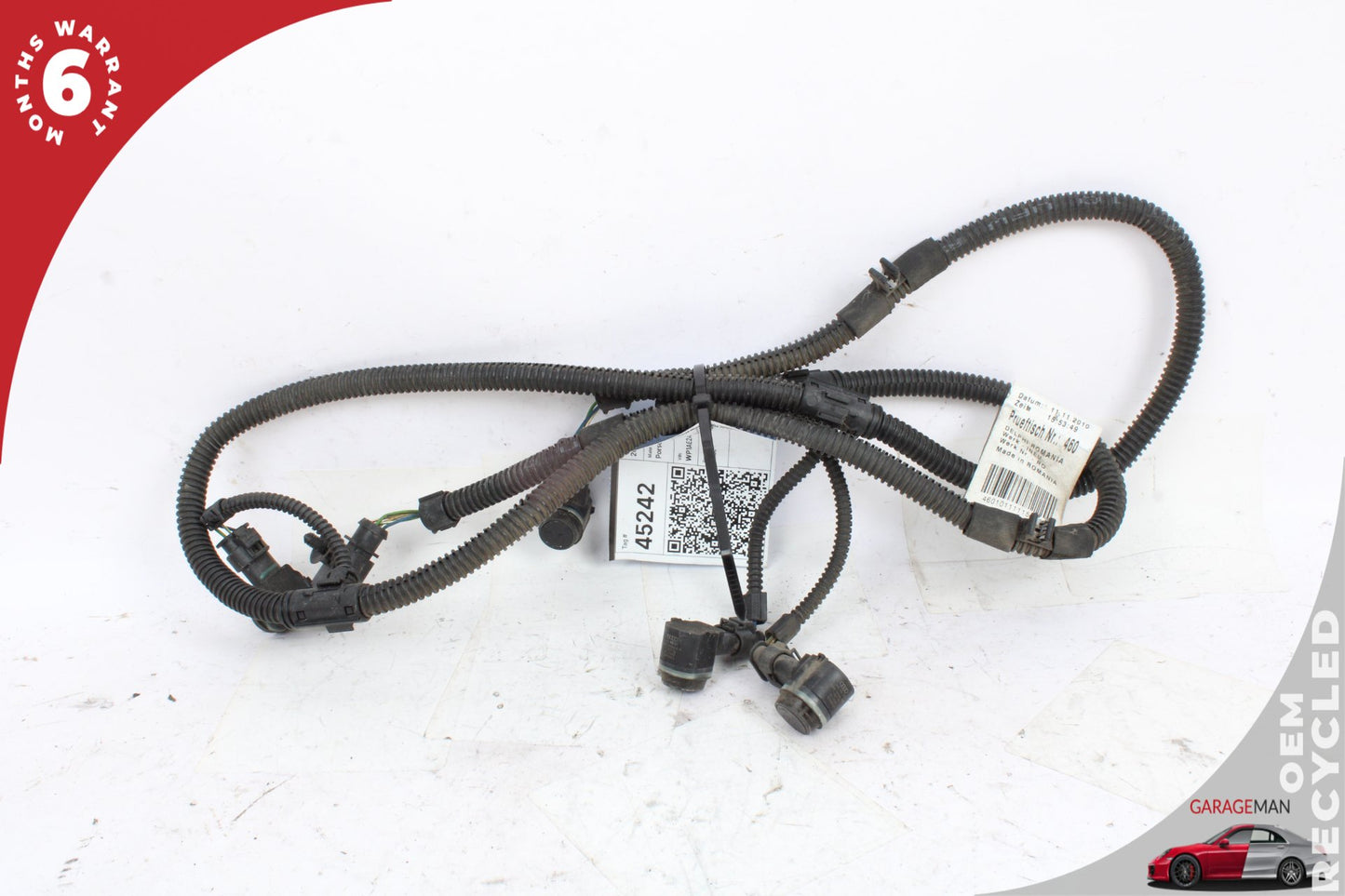 2011-2018 Porsche Cayenne 958 Rear Bumper Wire Harness w/ 4 Parking Sensors OEM