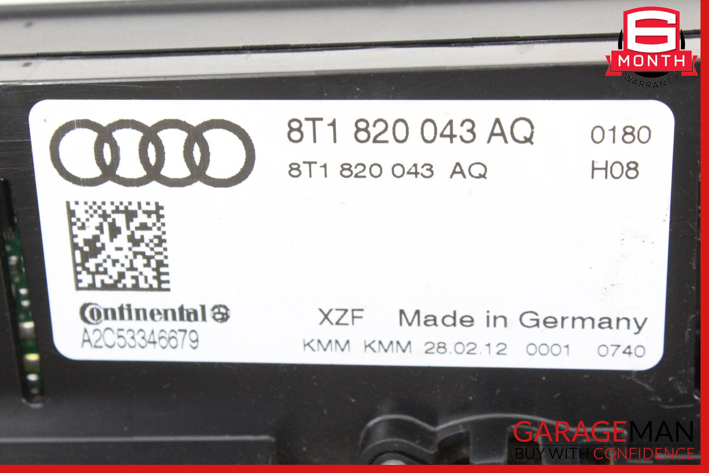 2009-2012 Audi A5 Front AC A/C Air Conditioning Heater Climate Control Panel OEM