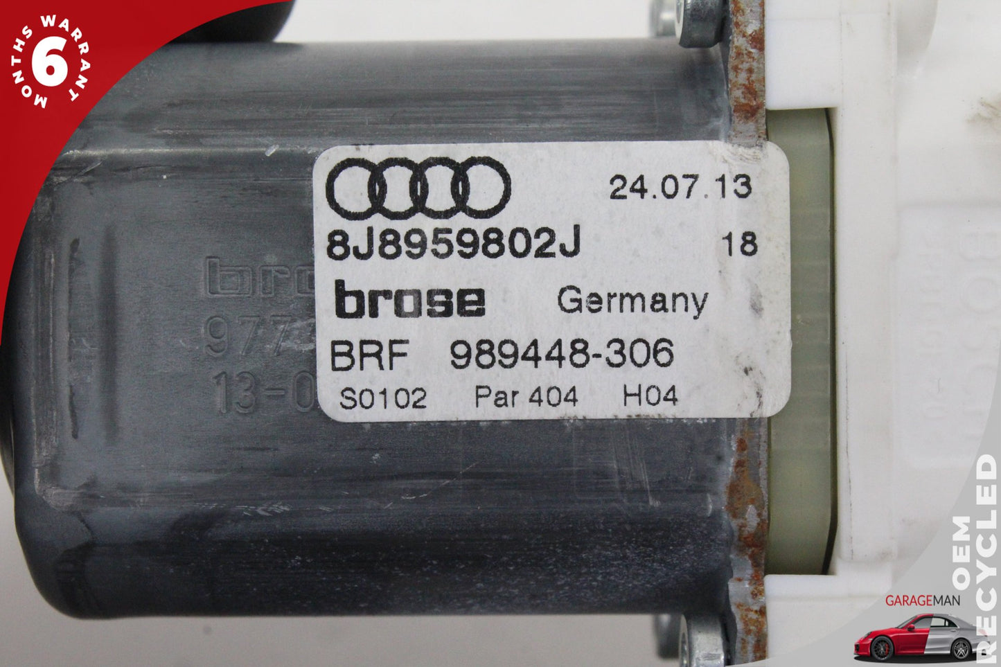 08-15 Audi TT 8J Coupe Front Right Window Regulator Motor 8J8959802H OEM