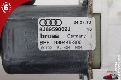 08-15 Audi TT 8J Coupe Front Right Window Regulator Motor 8J8959802H OEM
