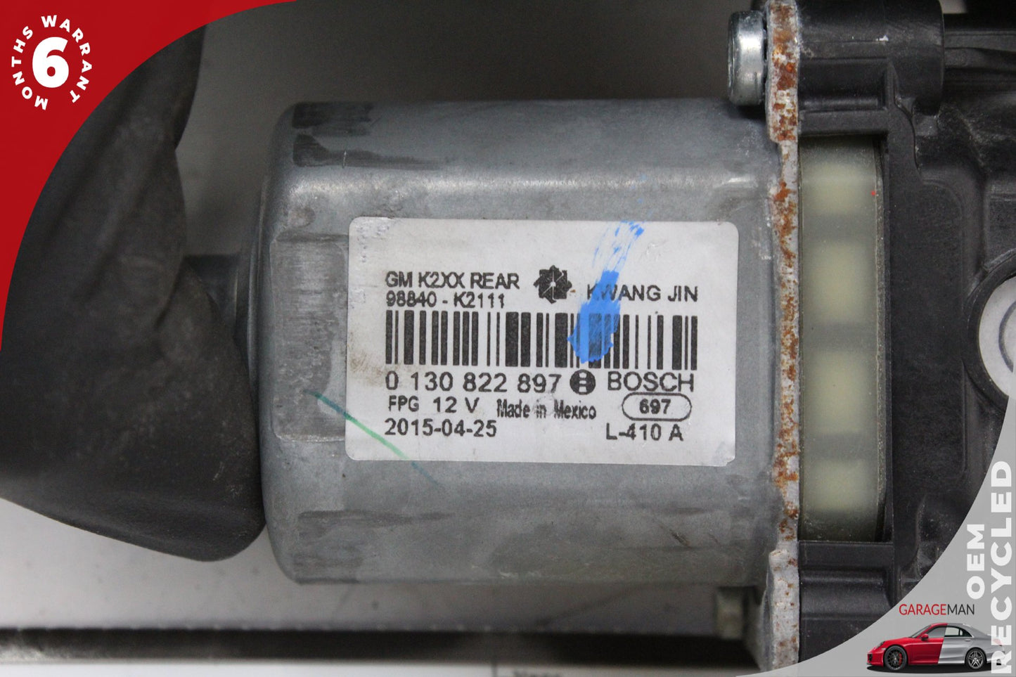 2014-2019 Chevrolet Silverado 1500 Rear Left Side Window Regulator Motor OEM