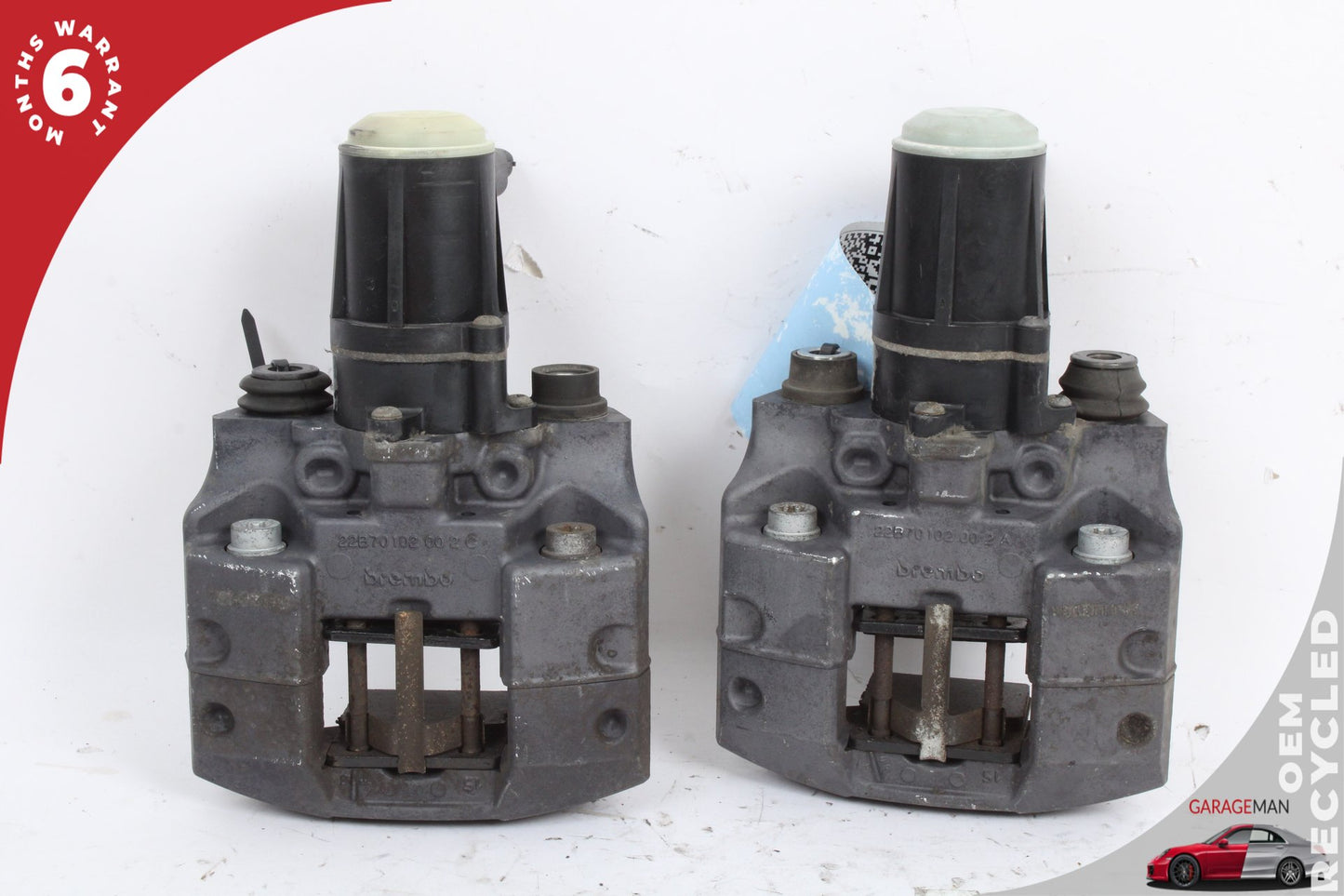 2012-2021 Tesla Model S Rear Left and Right Side Brake Caliper Set Brembo OEM