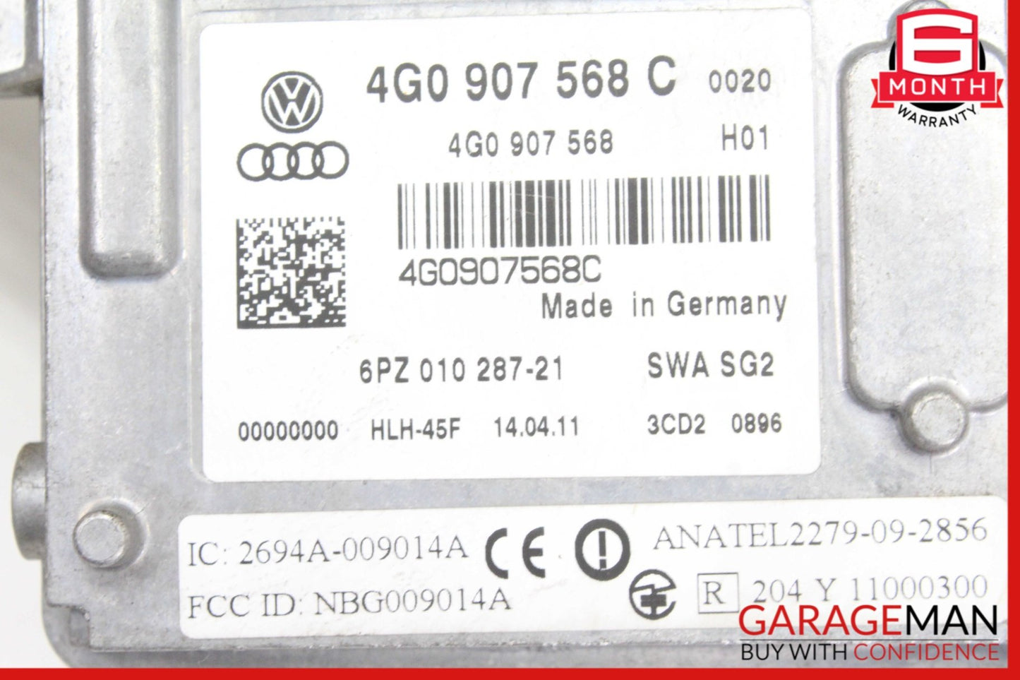 2012-2018 Audi A6 C7 Rear Right Blind Spot Radar Sensor 4G0907568C Genuine