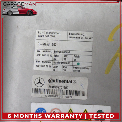 2010-2013 Mercedes W221 S400 Hybrid Lithium-Ion Engine Battery 2213430500 OEM