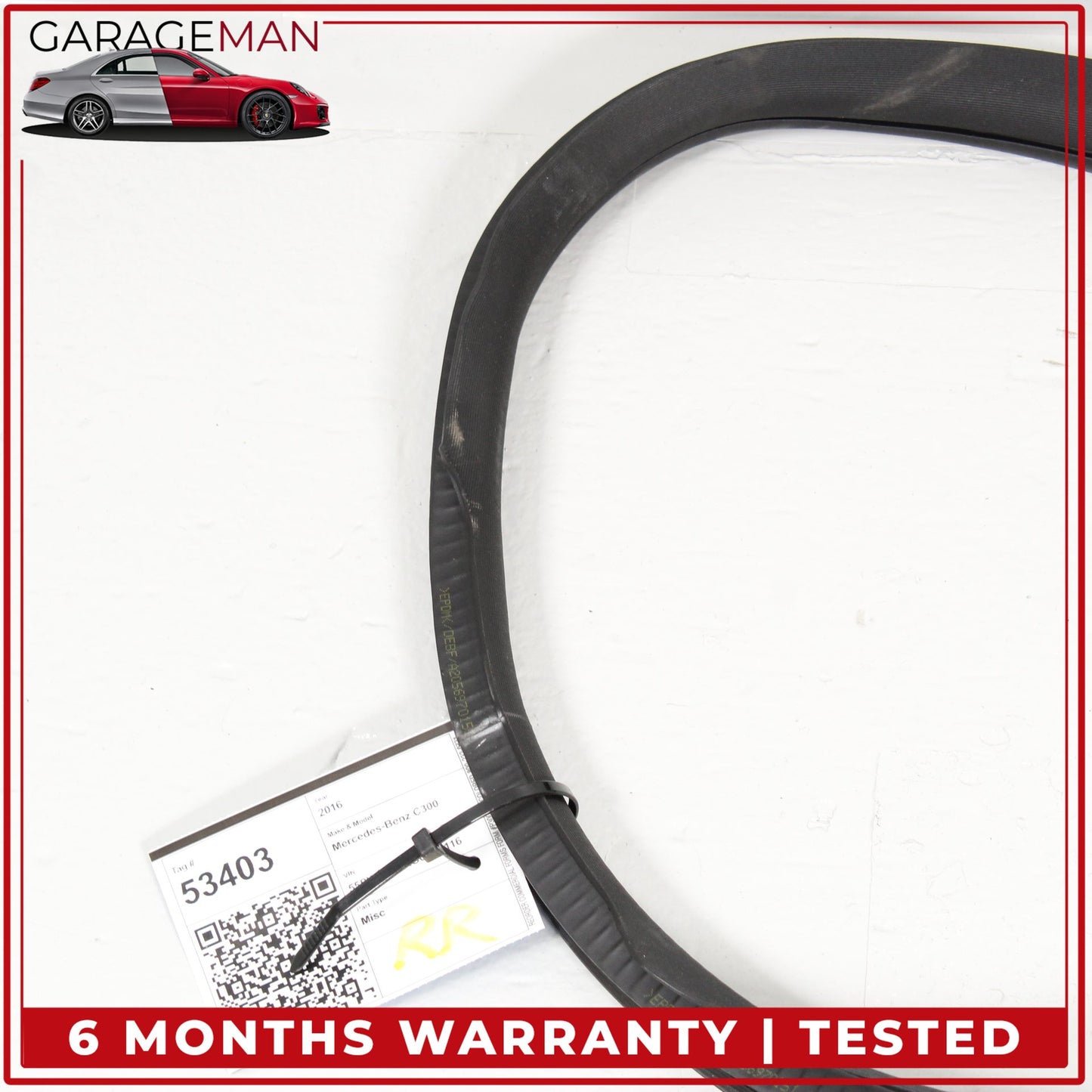 2015-2021 Mercedes W205 C300 Rear Left or Right Door Weather Strip Rubber OEM