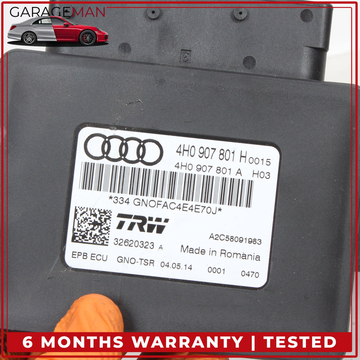 2011-2018 Audi A8 S8 A6 Electronic Parking Brake Control Module 4H0907801H OEM