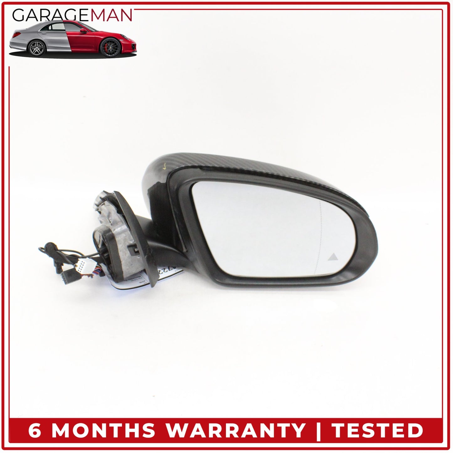 2015-2016 Mercedes W205 C300 Right Rear View Mirror w/ Blind Spot Carbon Fiber