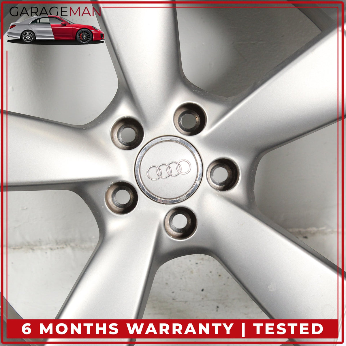 2012-2018 Audi A6 S6 Front or Rear 5 Spoke Wheel Rim w/ Tire 8.5JX20H2 ET45 OEM