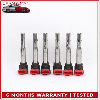 2011-2018 Porsche Cayenne 958 Audi Ignition Coils Set of 6 Pc 06E905115E OEM
