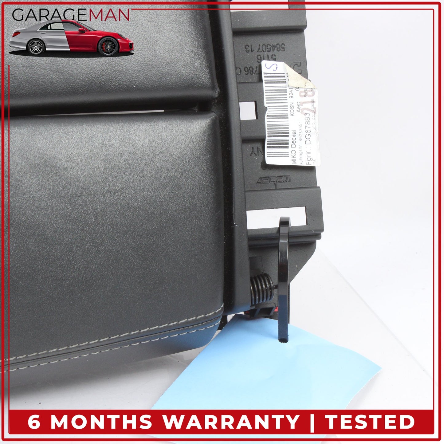 2012-2019 BMW 650i F06 Front Center Armrest Lid Cover Black Nappa Leather OEM