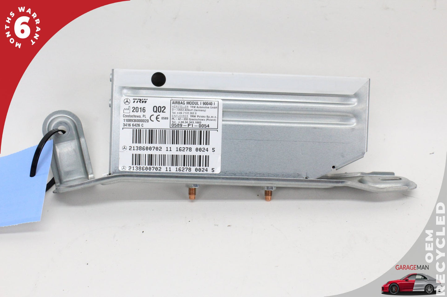2017-2019 Mercedes-Benz E400 W213 Wagon Rear Left Side Quarter Airbag 2138600702