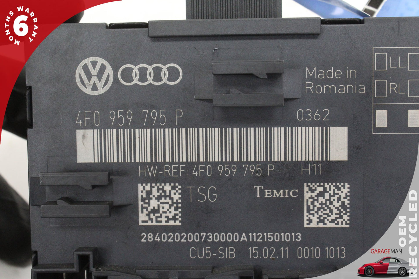2007-2015 Audi Q7 Rear Left or Right Side Door Control Module 4F0959795P OEM
