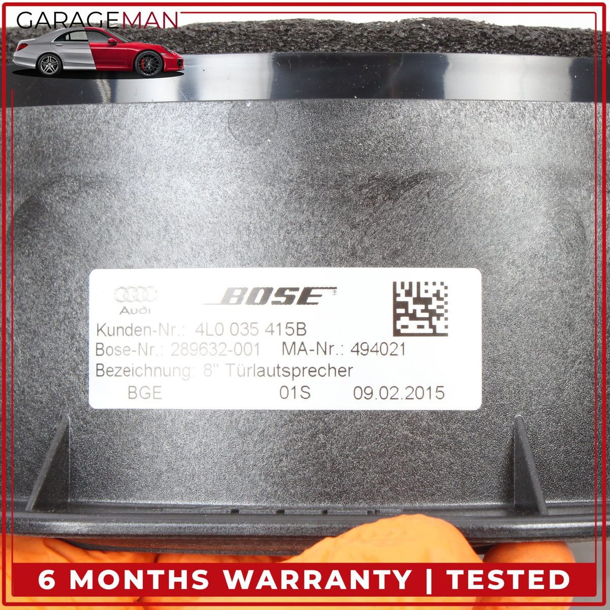 2007-2015 Audi Q7 Front and Rear Door Audio Sound Speakers Set Bose OEM