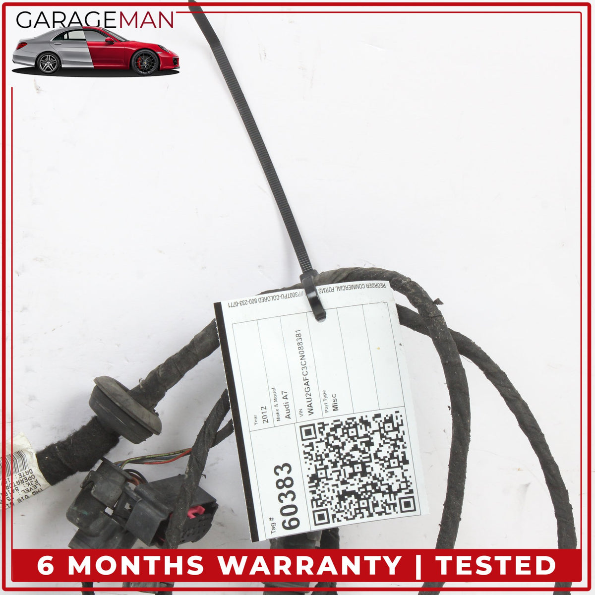 2012-2015 Audi A7 Rear Bumper Wire Wiring Harness w/ Sensors 4G8971085BC OEM