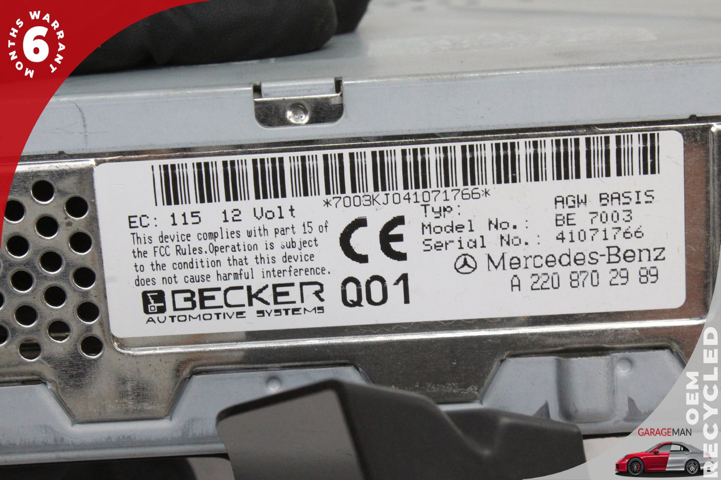 2004-2008 Mercedes R230 SL500 SL550 Audio Amplifier AMP Bose 2208702989 OEM