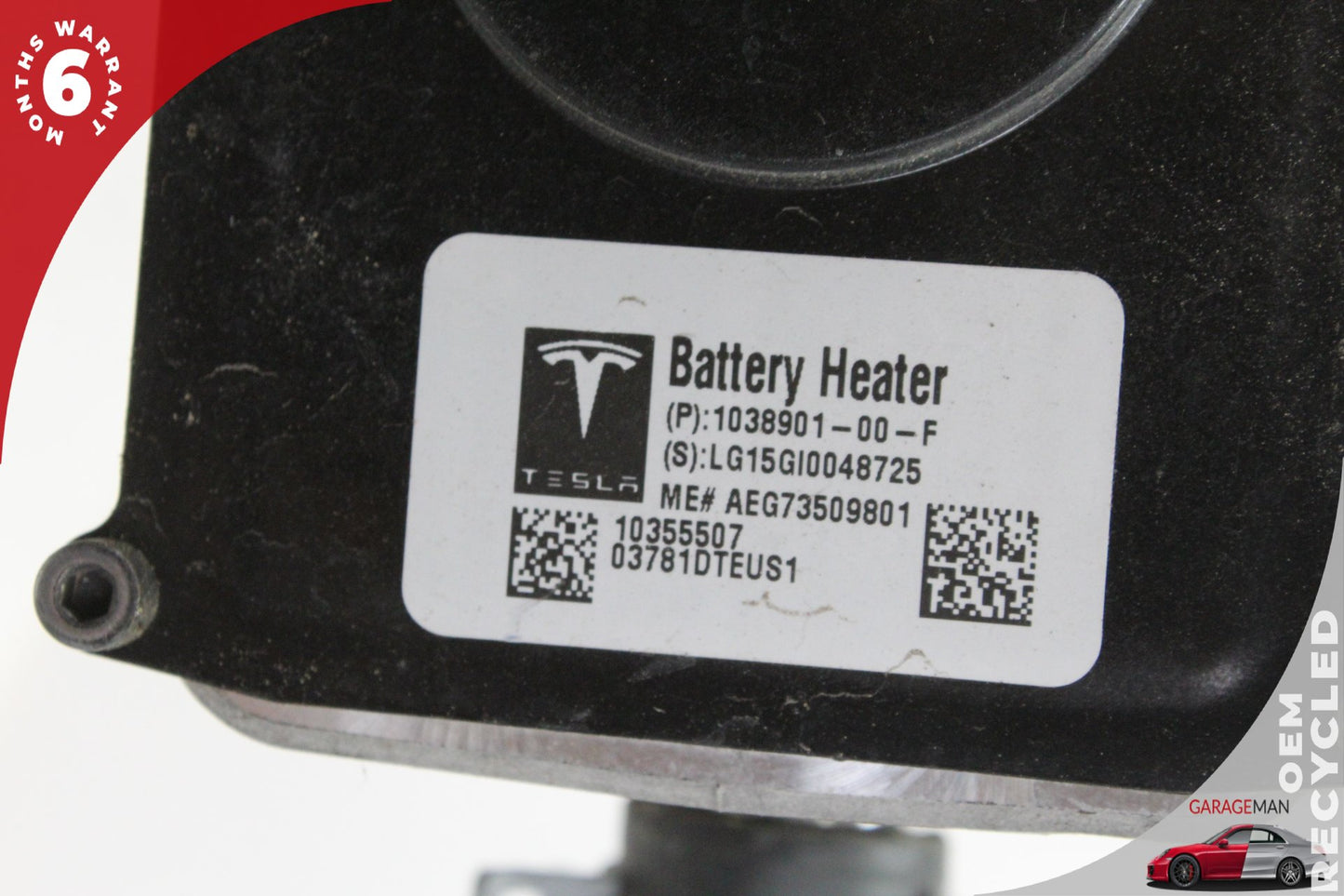 2012-2015 Tesla Model S Electric Battery Heater w/ Wire Harness 103890100F OEM