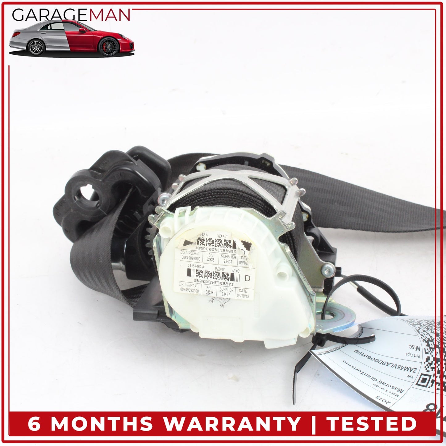 2008-2019 Maserati GranTurismo M145 Front Right Side Seat Belt 00849093900 OEM