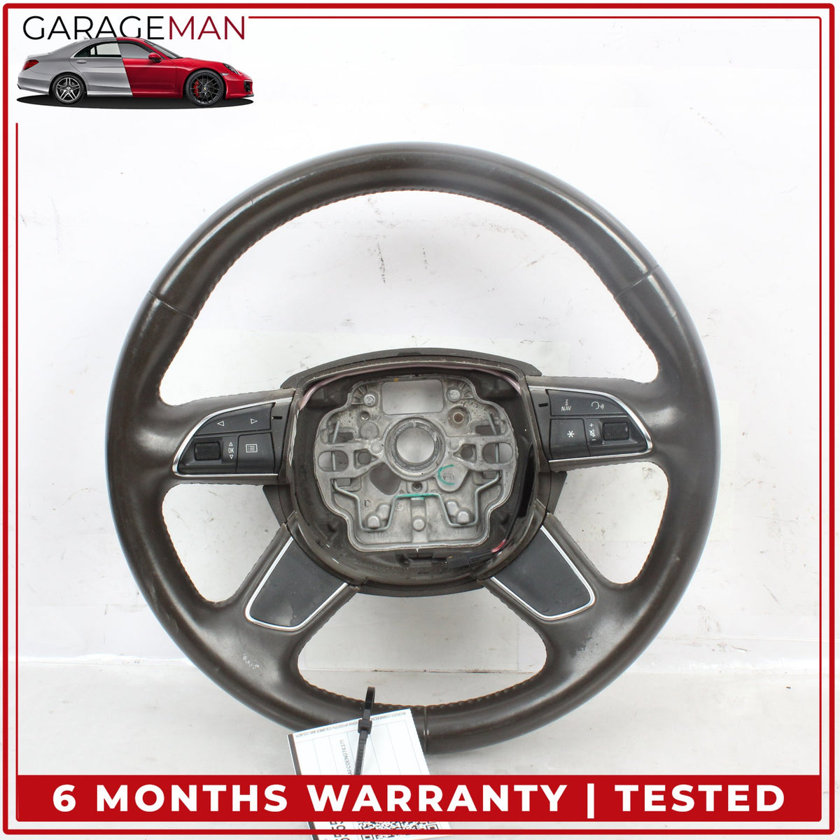 2012-2015 Audi A6 A7 Front Left Driver Side Steering Wheel Brown 4G0419091M OEM