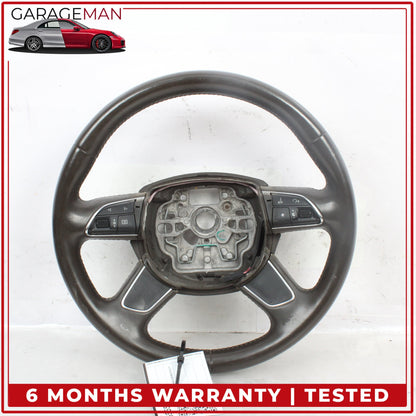 2012-2015 Audi A6 A7 Front Left Driver Side Steering Wheel Brown 4G0419091M OEM